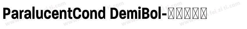 ParalucentCond DemiBol字体转换
